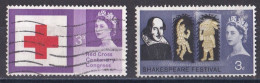 Grande Bretagne - 1952 - 1971 -  Elisabeth II -  Y&T N °  378  Et  382  Oblitérés - Usados