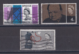 Grande Bretagne - 1952 - 1971 -  Elisabeth II -  Y&T N °  395    397  Et  405  Oblitérés - Gebraucht