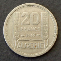 ALGERIA - 20 Francs 1949 - KM# 91 * Ref. 0190 - Argelia