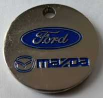 Jeton De Caddie - Automobiles - FORD - MAZDA - Ets CARDONA - SALON - MIRAMAS - ISTRES - En Métal - - Jetons De Caddies