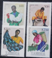 Zambia 1988, Fair Trade Pottery Chickens Tea, MNH Stamps Set - Zambie (1965-...)