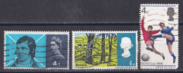 Grande Bretagne - 1952 - 1971 -  Elisabeth II -  Y&T N °  421   437  Et  441  Oblitérés - Gebraucht
