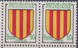 18060 Variété : N° 1044 Blason Comté De FoixCOMTE DE FO.Y Tenant à Normal  ** - Unused Stamps