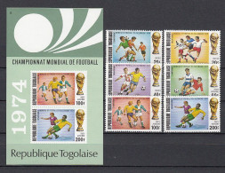 Football / Soccer / Fussball - WM 1974:  Togo  6 W + Bl ** - 1974 – Germania Ovest