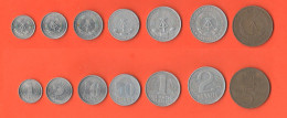 DDR Germany 1 5 10 50 Pfennig + 1 + 2 + 5 Mark Differents Years Germania Democratica Allemagne Démocratique Mint A - Colecciones