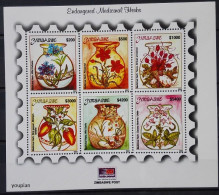 Zimbabwe 2003, Endangered Medicinal Herbs, MNH S/S - Zimbabwe (1980-...)