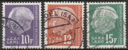 Saarland 1958 MiNr.413,414 - 415  O Gestempelt  Bundespräsident Theodor Heuss ( A1462 ) - Used Stamps