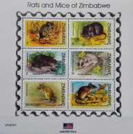 Zimbabwe 2008, Rats And Mice Of Zimbabwe, MNH S/S - Zimbabwe (1980-...)