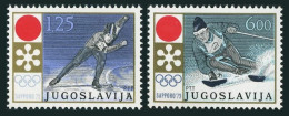 YUGOSLAVIA 1972 - 2v - MNH - Winter Olympic Games - Sapporo - Skating - Skiing - Slalom - Patinage - Ski - Skaten - Invierno 1972: Sapporo