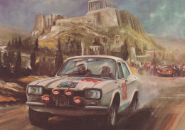 1968 Roger Clark Jim Porter Acropolis Rally Motor Racing Painting Card - Rally Racing