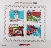 Zimbabwe 2021, Covid-19 Awareness, MNH S/S - Zimbabwe (1980-...)