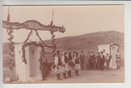 Serbian Army 4 MAN IN ALBANIAN COSTUME Real Photo Postcard (sr2163) UNUSUAL MOTIVE - Serbia Srbija - Serbie