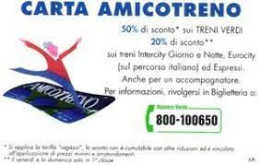 TELECOM - CARTA AMICOTRENO - MAN - NUOVA  -  LIRE 5000 - GOLDEN 1122 - Public Practical Advertising