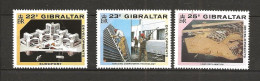 Gibraltar 1990Development Projects, "Europort",  Factory Buildings, Land Reclamation The Westside, Mi 606-608 MNH(**) - Gibraltar