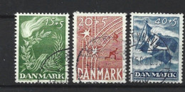 Denmark 1947 2nd Anniv. Of The Liberation Y.T. 308/310 (0) - Gebraucht
