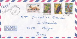 BURKINA-FASO -1994-lettre De FADA N'GOURMA Pour MAZAN-84(France)-Belle Composition De Timbres(animal,légumes)  ..cachets - Burkina Faso (1984-...)