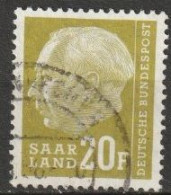 Saarland 1958 MiNr.417  O Gestempelt  Bundespräsident Theodor Heuss ( A1667/2) - Gebruikt