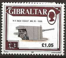 Gibraltar 1991 Definitive Stamp: Cannons  Mi 623 MNH(**) - Gibraltar