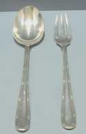 -COUVERT A SALADE 1 FOURCHETTE + 1 CUILLERE  ALFENIDE Style Louis XVI     E - Plata