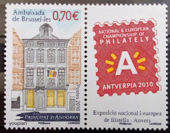 Andorra (French Post) 2010, International Stamps Exhibition In Brussels ANTVERPIA, MNH Stamps Strip - Ungebraucht