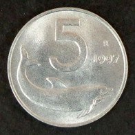 ITALY - 5 Lira 1997 - KM# 92 * Ref. 0202 - 5 Liras