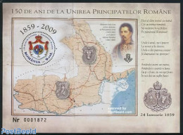 Romania 2009 150 Years Principality S/s, Mint NH, History - Various - Coat Of Arms - Kings & Queens (Royalty) - Maps -.. - Unused Stamps