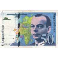 France, 50 Francs, St Exupéry, 1999, C050013904, TTB+, Fayette:73.5, KM:157Ad - 50 F 1992-1999 ''St Exupéry''