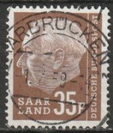 Saarland 1958 MiNr.420  O Gestempelt  Bundespräsident Theodor Heuss ( A1694) - Oblitérés