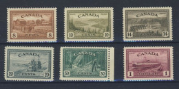 6x Canada Stamps Peace Issue Set # 268 To 273 MH Some W GD Guide Value = $85.00 (S4) - Neufs