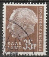 Saarland 1958 MiNr.420  O Gestempelt  Bundespräsident Theodor Heuss ( A1702) - Gebruikt