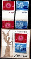 BAHAMAS 1978 CHRISTMAS SET OF PAIR WITH GUTTER MI No 434-5+ BLOCK 25 MNH VF!! - Bahamas (1973-...)