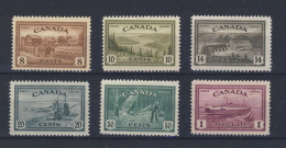 6x Canada Peace Issue Stamp Set #268 To #273 MH VF Guide Value = $85.00 (S6) - Ongebruikt