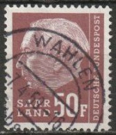 Saarland 1958 MiNr.422  O Gestempelt  Bundespräsident Theodor Heuss ( A1871) - Oblitérés