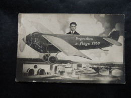 Liège - Photo Carte - Montage/Surréalisme - Avion/Airoplain - Expotition De Liège 1930 - 2 Scans - Liege