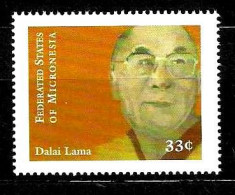 MICRONESIA - 1999 DALAI LAMA Monaco Buddhista Tibetano Nuovo** MNH - Budismo