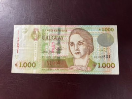 Uruguay 1000 Pesos 2008 P-91b Circulated Condition - Uruguay