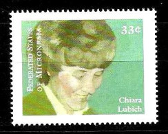 MICRONESIA - 1999 CHIARA LUBICH Mistica Italiana Fondatrice Del Movimento Dei Focolari Nuovo** MNH - Cristianismo