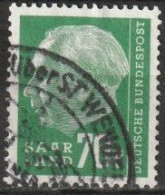 Saarland 1958 MiNr.423  O Gestempelt  Bundespräsident Theodor Heuss ( A1917) - Usati