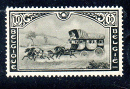 BELGIQUE BELGIE BELGIO BELGIUM 1935 STAGECOACH 10c + 10c MNH - Unused Stamps