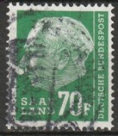 Saarland 1958 MiNr.423  O Gestempelt  Bundespräsident Theodor Heuss ( A1920/2) - Gebruikt