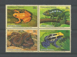 United Nations NY 2006 Endangered Reptiles 4-block Y.T. 985/988 ** - Ongebruikt