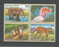 United Nations NY 1997 Fauna 4-block Y.T. 720/723 ** - Unused Stamps