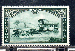 BELGIQUE BELGIE BELGIO BELGIUM 1935 STAGECOACH 35c + 25c MH - Unused Stamps