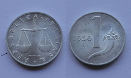 ERRORE !!! 1 LIRA 1956 CON LINEA IN RILIEVO DI METALLO  !!! RARO - 1 Lira