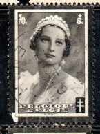 BELGIQUE BELGIE BELGIO BELGIUM 1935 QUEEN ASTRID 70c + 5c USED OBLITERE USATO - Used Stamps