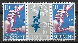 SURINAM.      1969.    Y&T N° 502 & 504 Oblitérés Se Tenant En Tryptique. - Suriname ... - 1975