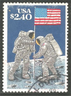 XW01-2319 USA Appolo XI Drapeau Moon Flag Lune Espace Space - USA