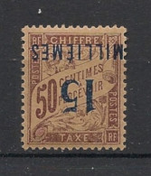 PORT SAID - 1921 - Taxe TT N°YT. 8A - Type Duval 15m Sur 50c Lilas - VARIETE Surcharge Renversée - Neuf Luxe ** / MNH - Nuevos