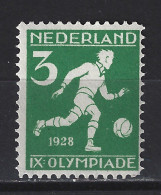 NVPH Nederland Netherlands Pays Bas Niederlande Holanda 214 MNH/Postfris Voetbal, Football, Soccer Olympiade 1928 - Gebruikt