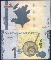 Azerbaijan 1 Manat 2023 UNC P- W38 - Arzerbaiyán